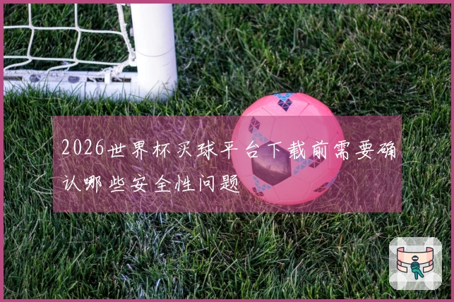 2026世界杯买球平台下载前需要确认哪些安全性问题
