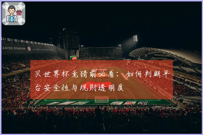 买世界杯竞猜前必看：如何判断平台安全性与规则透明度